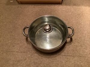 STAINLESS STEEL STOCK POT COOKING STEW SOUP CASSEROLE LARGE PAN STOCKPOT
