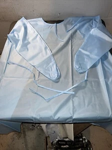 QTY 10- Isolation Gowns 100% Polyester LEVEL 3 EXPIRED UNISIZE Disposable QTY 10 - Picture 1 of 13