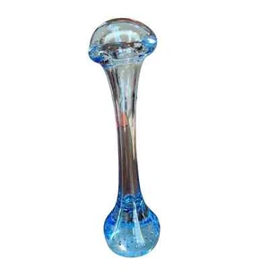 Vintage ASEDA Glasbruk LIGHT BLUE BUD VASE. Sweden "Jack in the Pulpit" PRETTY! - Picture 1 of 5