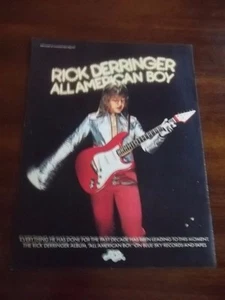 1974 VINTAGE PRINT AD for RICK DERRINGER ALL AMERICAN BOY ALBUM with red Guitar - Picture 1 of 1