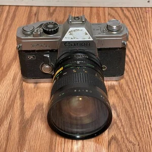 VINTAGE Canon Film Camera FTb QL 35mm  w/ Wide Angle Lens Works! Japan - Picture 1 of 8