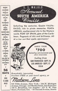 1934 Matson Line: S S Malolo Vintage Print Ad - Picture 1 of 1