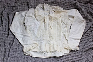 Camicetta donna vittoriana colore avorio antica busto molto pizzo 36 - Foto 1 di 14