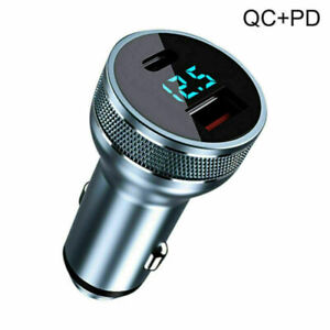 36W Car Charger QC 3.0 Quick Charge PD USB C Type-C Cigarette Lighter Adapter