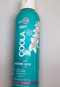 COOLA SPORT SUNSCREEN UNSCENTED SPRAY 6oz/177ml READ CLEARANCE 11/2017 - Picture 1 of 11