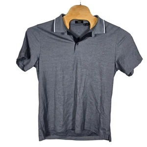 Theory Poloshirt Herren XL grau Kurzarm mit Kontrastkragen Knopfverschluss - Bild 1 von 6
