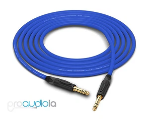 Mogami 2549 Cable | Neutrik Gold 1/4" TRS | Blue 4 Feet | 4 Ft. | 4' - Picture 1 of 1