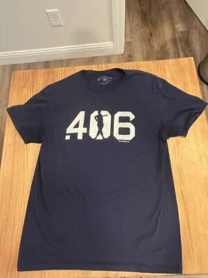 波士顿红袜队 - Ted Williams - 中号衬衫 - 蓝色 0.406 名堂 - Chowdaheadz — 第 1/3 张图片