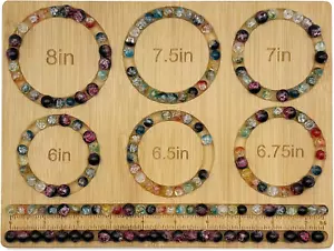 Small Bead Board for Jewelry Making, Bamboo Beading Board for Jewelry Bracelet M - Picture 1 of 12