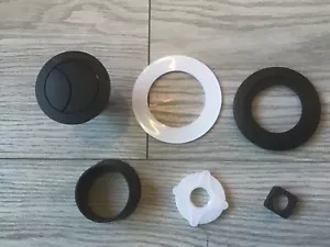 Matt Black SIAMP Optima Dual Flush Toilet Cistern Push Button 40/50/60mm hole - Picture 1 of 4