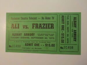 MUHAMMAD ALI vs JOE FRAZIER III Boxing Ticket 1975 Cassius Clay Sports Boxers NR