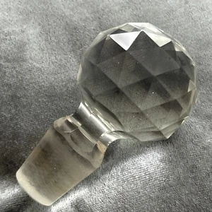 Vintage Clear Crystal Glass Decanter Stopper Liquor Whiskey Bottle Stopper 3.5" - Picture 1 of 16