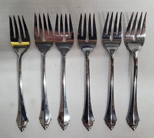 Lot of 6 COMMUNITY BY ONEIDA "KENWOOD" Salad/Dessert FORKS - Picture 1 of 19