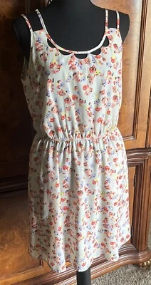 BCBGeneration Dress Women Medium Floral  Sleeveless Pink/White Strappy - Image 1 of 2