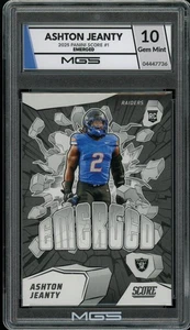 Ashton Jeanty 2025 Panini Score Rookie Emerged MGS Graded 10 Gem Mint 💎 RC #1 - Picture 1 of 2