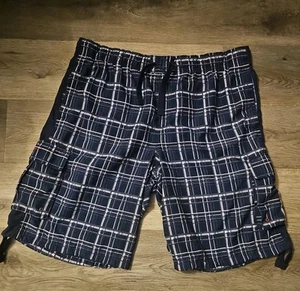 Nike Boston Red Sox Shorts Trunks Mens XXL Blue Plaid - Picture 1 of 7