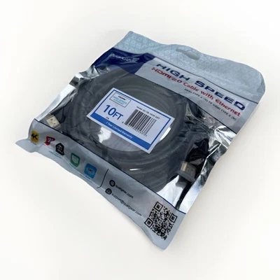 QualGear HDMI 2.0 High Speed 10FT Cable with Ethernet QG-CBL-HD20 - New Sealed - Image 1 of 3