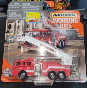 Matchbox Working Rigs - Pierce Velocity Aerial Platform Fire Truck (San Diego) - Picture 1 of 2