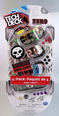 Tech Deck ZERO 4-Pack Series 2 Fingerboards Finger Skateboards - Image 1 of 2
