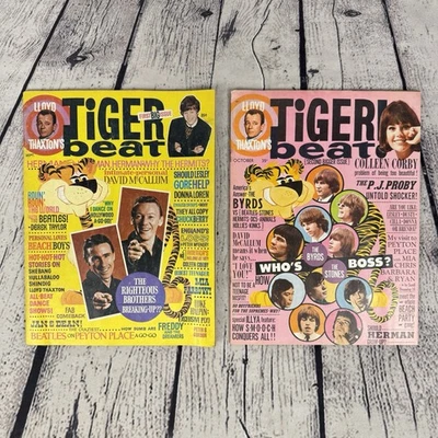 TIGER BEAT Magazine No. 1 & 2 Sept. Oct. 1965 Beatles Stones 1st + 2nd Issues - Image 1 of 4