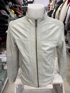 Calvin Klein Jeans Giacca In Pelle Uomo Man TgM Ghiaccio AM84 - Picture 1 of 9