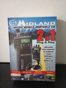 Midland 75-822 40-Channel Hand Held CB Radio with Adapter Brand New - Picture 1 of 6