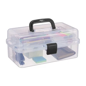 Aufbewahrungsbox mit fächern Sortierkoffer Büro-Organizer 3 Etagen transparent - Bild 1 von 30