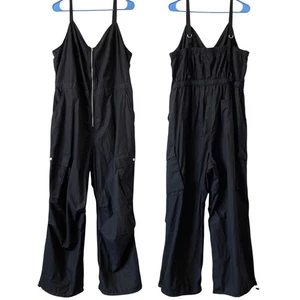 NEW UNIVERSAL THREAD Black Utility Jumpsuit Size XXL Drawstring Ankle Hem Boho - Picture 1 of 8