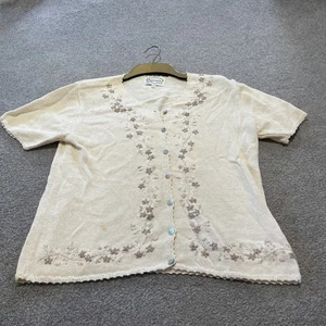 fay louise cardigan Short sleeve medium Beige - Picture 1 of 6