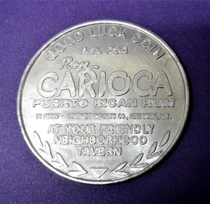 Good for Drink RON CARIOCA RUM Lucky Coin Token Ficha Vale PUERTO RICO medalla - Picture 1 of 12