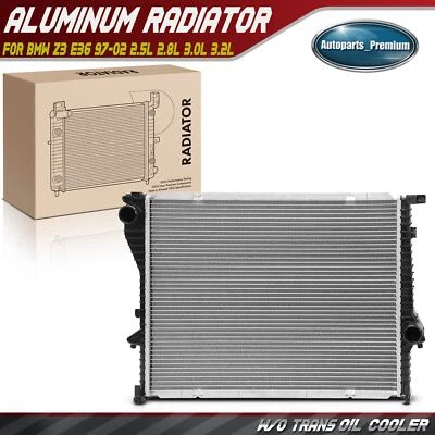 Radiador sin enfriador de aceite de transmisión para BMW Z3 E36 97-02 2,5 L 2,8 L 3,0 L 3,2 L Foto 1 de 4