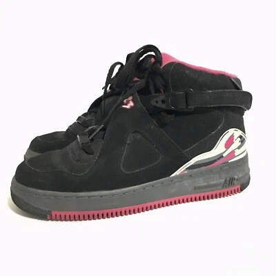 Nike Air Jordan Force Fusion 385067-002 Niñas Jóvenes 4.5 Y Negro Rosa Foto 1 de 4