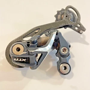 Shimano XTR RD-M972 Mountain Bike Rear Derailleur Long Carbon Cage 9s - Picture 1 of 4