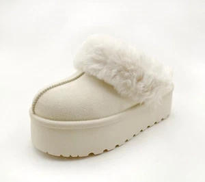 Glaze Women Winter Slip On Warm Faux Fur Lined Suede Snow Boots 2 Inch Sole - Picture 1 of 22
