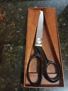 Pinking Shears w/Box G-7PLB Brazil Chrome Scissors Right Handed - Picture 1 of 6
