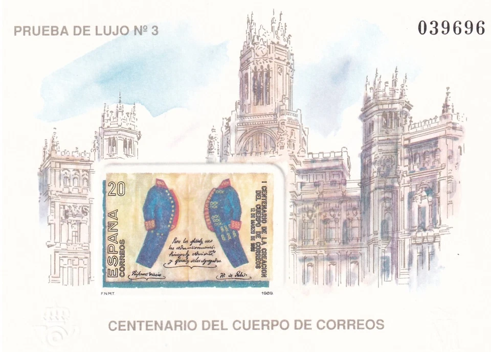 Spain 1989 Edifil OP #18 Cent. Postal Corps Architecture MNH VF - Image 1 of 1