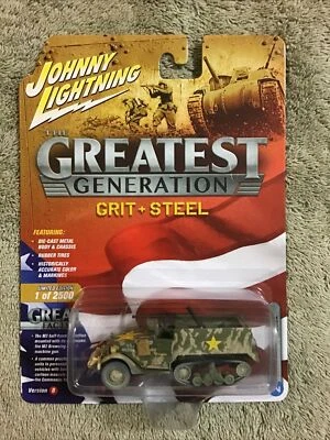 2018 Johnny Lightning WWII M2 HALF-TRACK TRUCK Grit & Steel Diecast 1/64 VBR2 - Image 1 of 4