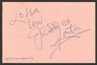 JESSICA MARTIN ACTRESS DR WHO 1988 KATIE BUDD COMEDIAN ORIGINAL AUTOGRAPHS - Image 1 of 4