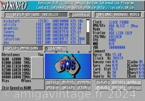 Amiga Disk: SYSINFO Sys Info v4.4 for All Amiga's A1200, A600, A500 etc
