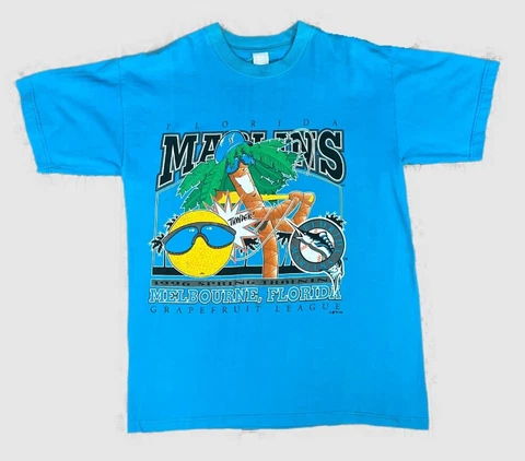 Funny vtg FLORIDA MARLINS 1996 Spring Training men women T Shirt S-3XL Cover