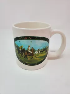 Vintage Ralph Lauren Sammlerstück weiß Kaffee oder Tee Becher mit Polospieler - Bild 1 von 4