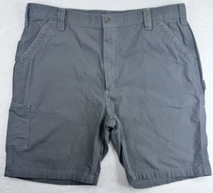 Carhartt B147 Fat Carpenter Shorts Men 10" Flat Front Gray Workwear 42 - Picture 1 of 8