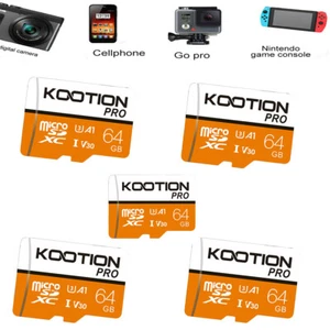 5-pak 64GB Karta Micro SD Ultra Micro SDXC Karta pamięci 64 GB High Speed TF Card - Zdjęcie 1 z 11