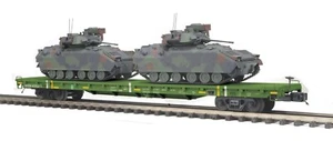 MTH PREMIER US ARMY 60’ FLAT CAR W/ BRADLEY FIGHTING TANKS 20-95426! O Scale - Bild 1 von 1