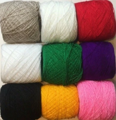 Crystal Lace yarn. 51 Colors, Acrylic/Rayon 3.5oz.900 yds each.1 set 2 ball - Image 1 of 4
