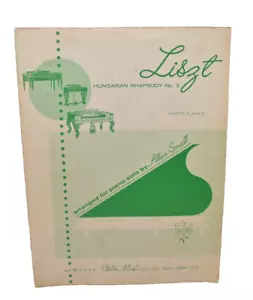Hungarian Rhapsody No. 2 Parts 1 &2 By Liszt Arr. For Piano Solo by Allan Small - Picture 1 of 12