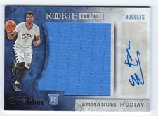 2015-16 Excalibur Rookie Rampage JERSEY AUTOGRAPHS #EMM EMMANUEL MUDIAY Nuggets