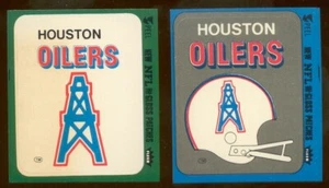 Juego de pegatinas de casco y logotipo Fleer Action Houston Oilers 1980 - Imagen 1 de 1