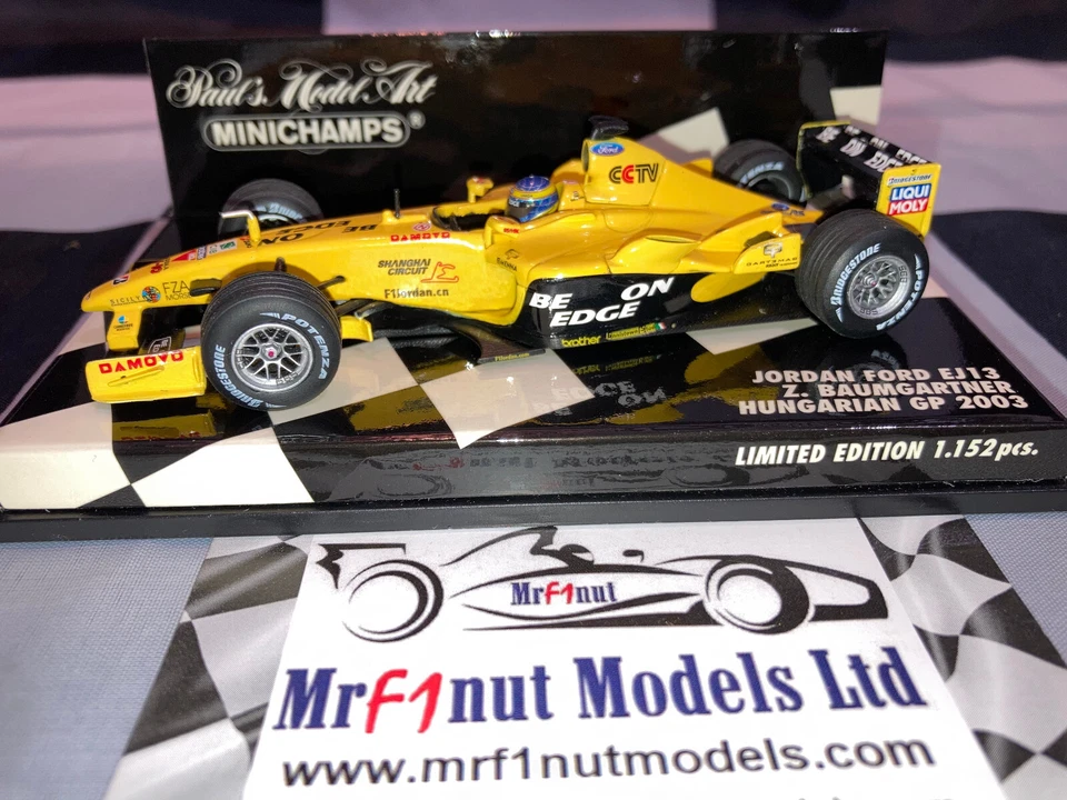 1:43 Minichamps 400030112 Zsolt Baumgartner Jordan Ford EJ13 GP Ungherese 2003 - Immagine 1 di 4