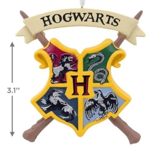 2021 Harry Potter Hogwarts Wappen Markenzeichen Weihnachtsschmuck Neu im Karton Hexerei - Bild 1 von 3